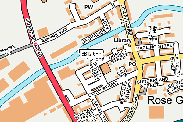 BB12 6HP map - OS OpenMap – Local (Ordnance Survey)