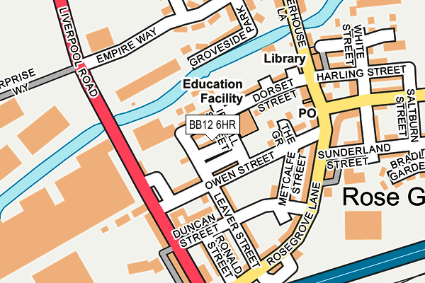 BB12 6HR map - OS OpenMap – Local (Ordnance Survey)