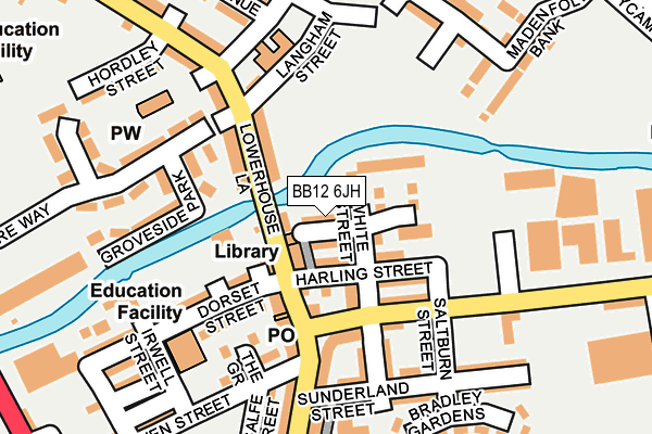 BB12 6JH map - OS OpenMap – Local (Ordnance Survey)