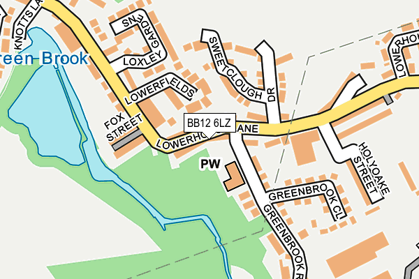 BB12 6LZ map - OS OpenMap – Local (Ordnance Survey)