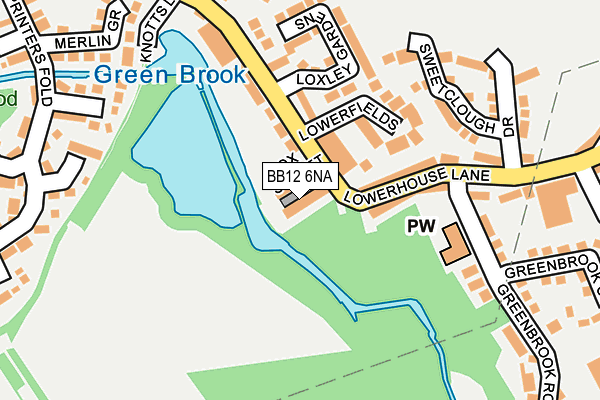 BB12 6NA map - OS OpenMap – Local (Ordnance Survey)