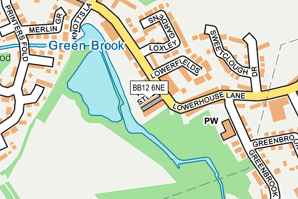 BB12 6NE map - OS OpenMap – Local (Ordnance Survey)