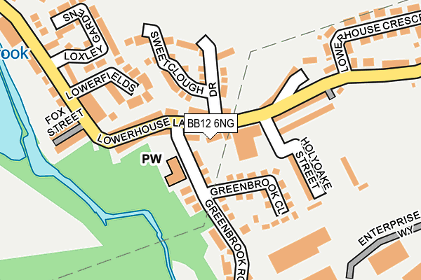 BB12 6NG map - OS OpenMap – Local (Ordnance Survey)