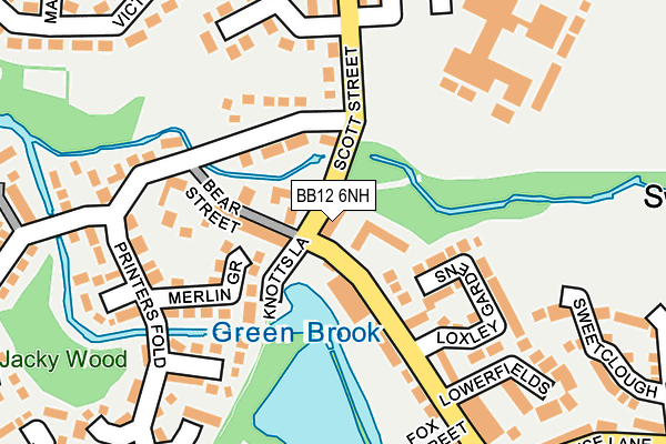 BB12 6NH map - OS OpenMap – Local (Ordnance Survey)
