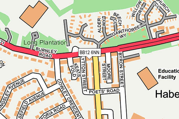BB12 6NN map - OS OpenMap – Local (Ordnance Survey)