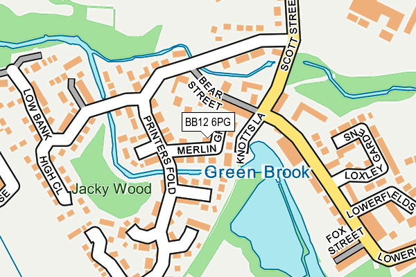 BB12 6PG map - OS OpenMap – Local (Ordnance Survey)