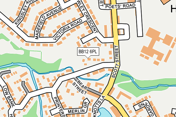 BB12 6PL map - OS OpenMap – Local (Ordnance Survey)