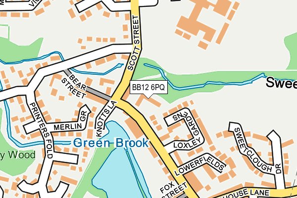 BB12 6PQ map - OS OpenMap – Local (Ordnance Survey)