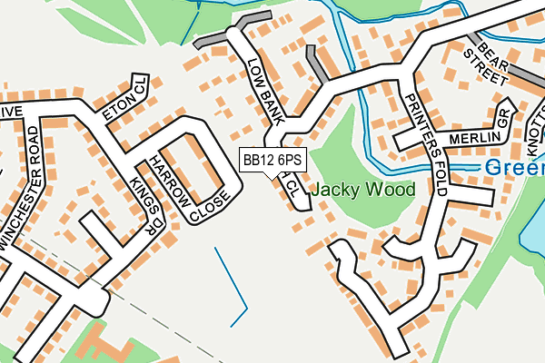 BB12 6PS map - OS OpenMap – Local (Ordnance Survey)