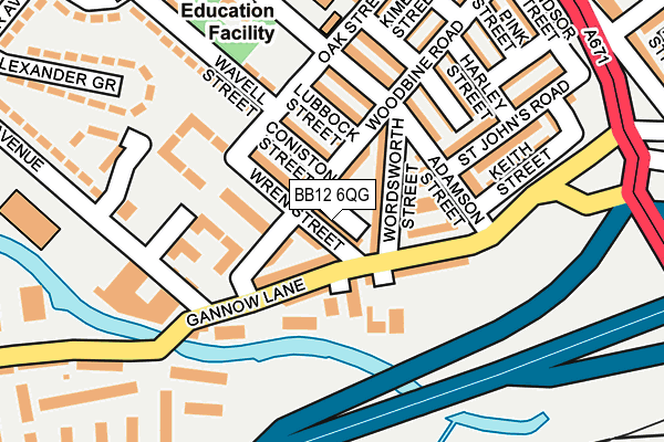 BB12 6QG map - OS OpenMap – Local (Ordnance Survey)