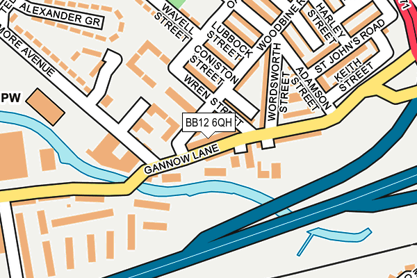 BB12 6QH map - OS OpenMap – Local (Ordnance Survey)