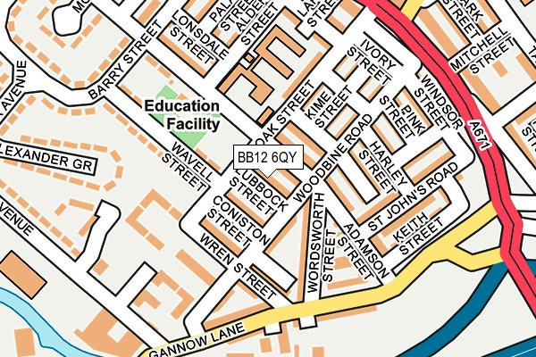 BB12 6QY map - OS OpenMap – Local (Ordnance Survey)