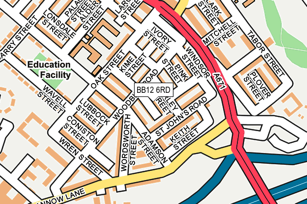 BB12 6RD map - OS OpenMap – Local (Ordnance Survey)