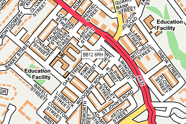BB12 6RH map - OS OpenMap – Local (Ordnance Survey)