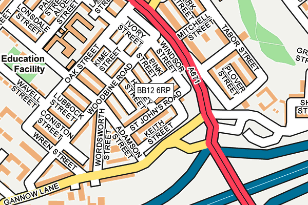 BB12 6RP map - OS OpenMap – Local (Ordnance Survey)