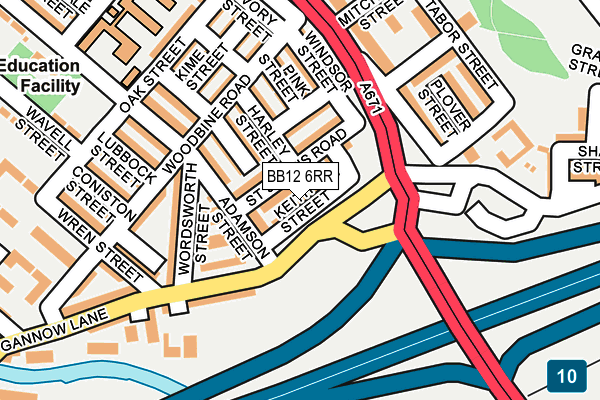 BB12 6RR map - OS OpenMap – Local (Ordnance Survey)