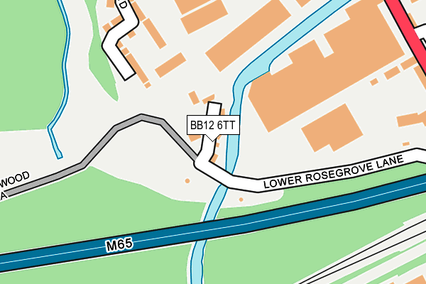 BB12 6TT map - OS OpenMap – Local (Ordnance Survey)