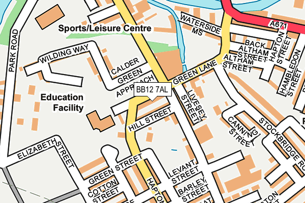 BB12 7AL map - OS OpenMap – Local (Ordnance Survey)
