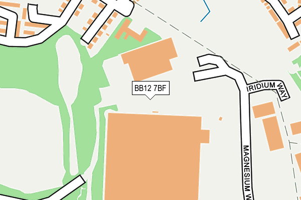 BB12 7BF map - OS OpenMap – Local (Ordnance Survey)