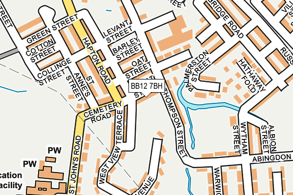 BB12 7BH map - OS OpenMap – Local (Ordnance Survey)