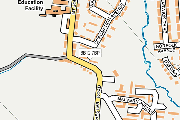 BB12 7BP map - OS OpenMap – Local (Ordnance Survey)