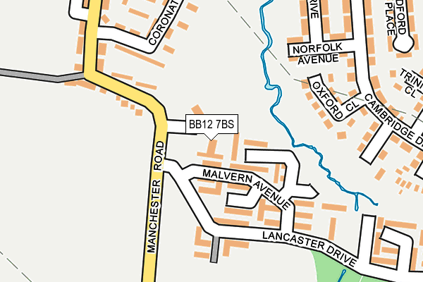 BB12 7BS map - OS OpenMap – Local (Ordnance Survey)