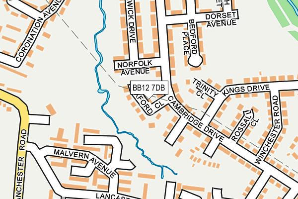 BB12 7DB map - OS OpenMap – Local (Ordnance Survey)