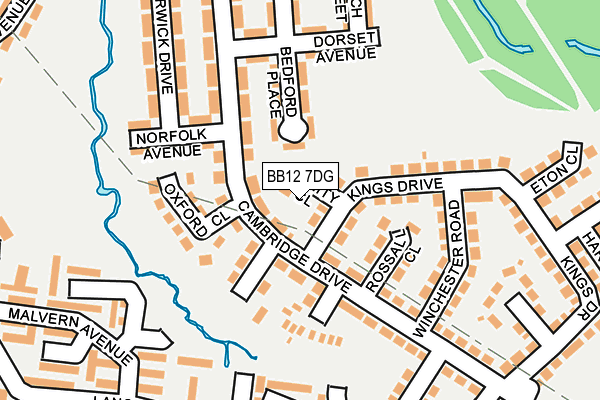 BB12 7DG map - OS OpenMap – Local (Ordnance Survey)