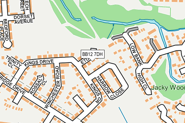 BB12 7DH map - OS OpenMap – Local (Ordnance Survey)