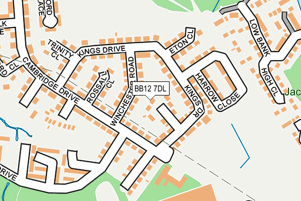 BB12 7DL map - OS OpenMap – Local (Ordnance Survey)