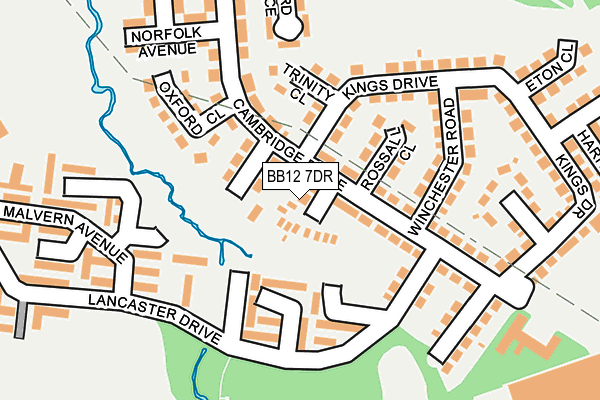 BB12 7DR map - OS OpenMap – Local (Ordnance Survey)