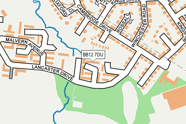 BB12 7DU map - OS OpenMap – Local (Ordnance Survey)