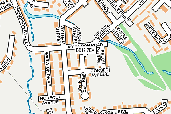 BB12 7EA map - OS OpenMap – Local (Ordnance Survey)