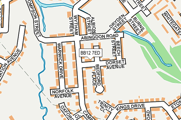 BB12 7ED map - OS OpenMap – Local (Ordnance Survey)