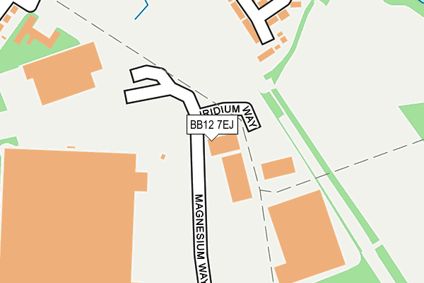 BB12 7EJ map - OS OpenMap – Local (Ordnance Survey)