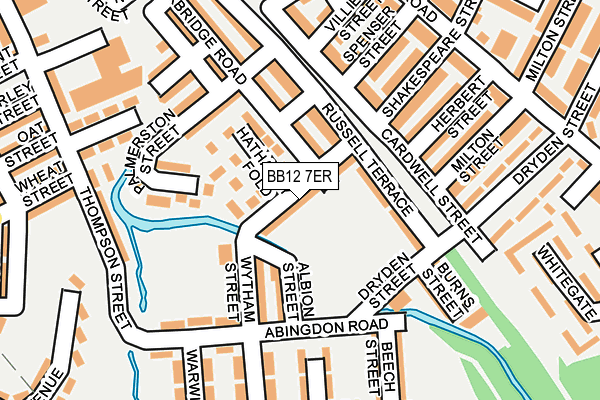 BB12 7ER map - OS OpenMap – Local (Ordnance Survey)