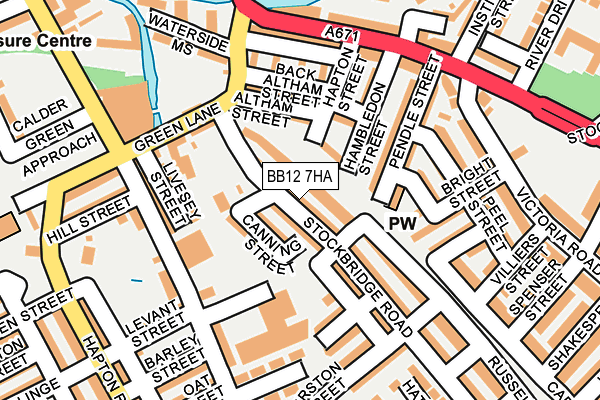 BB12 7HA map - OS OpenMap – Local (Ordnance Survey)