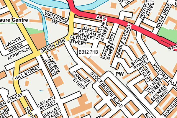 BB12 7HB map - OS OpenMap – Local (Ordnance Survey)