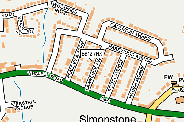 Map of SIMONSTONE ENGINEERING LTD at local scale