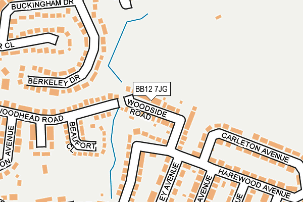 BB12 7JG map - OS OpenMap – Local (Ordnance Survey)