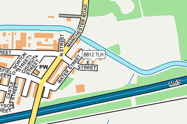 BB12 7LH map - OS OpenMap – Local (Ordnance Survey)