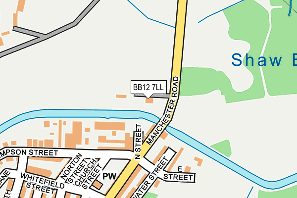 BB12 7LL map - OS OpenMap – Local (Ordnance Survey)