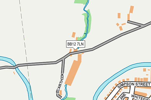BB12 7LN map - OS OpenMap – Local (Ordnance Survey)
