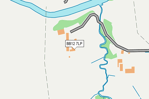 BB12 7LP map - OS OpenMap – Local (Ordnance Survey)