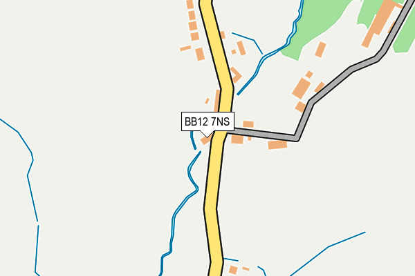BB12 7NS map - OS OpenMap – Local (Ordnance Survey)