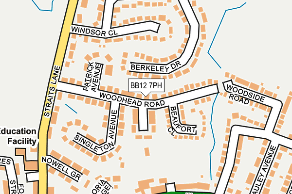 BB12 7PH map - OS OpenMap – Local (Ordnance Survey)