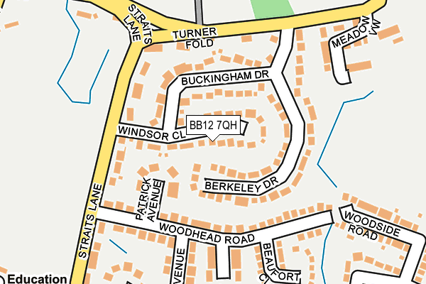 BB12 7QH map - OS OpenMap – Local (Ordnance Survey)