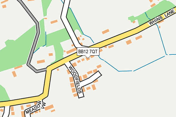 BB12 7QT map - OS OpenMap – Local (Ordnance Survey)