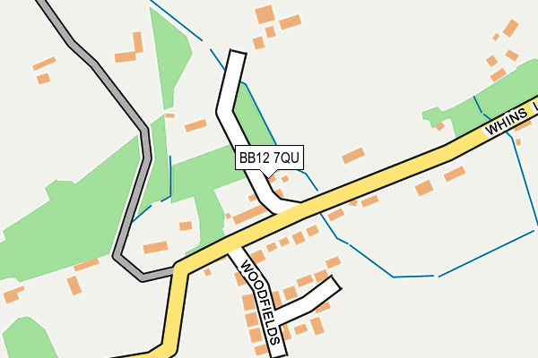 BB12 7QU map - OS OpenMap – Local (Ordnance Survey)
