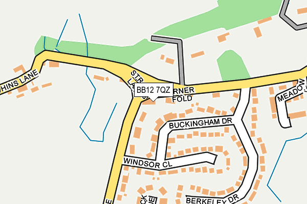 BB12 7QZ map - OS OpenMap – Local (Ordnance Survey)